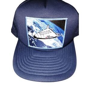 V55-Vintage '80s NASA Spaceship Trucker Snapback